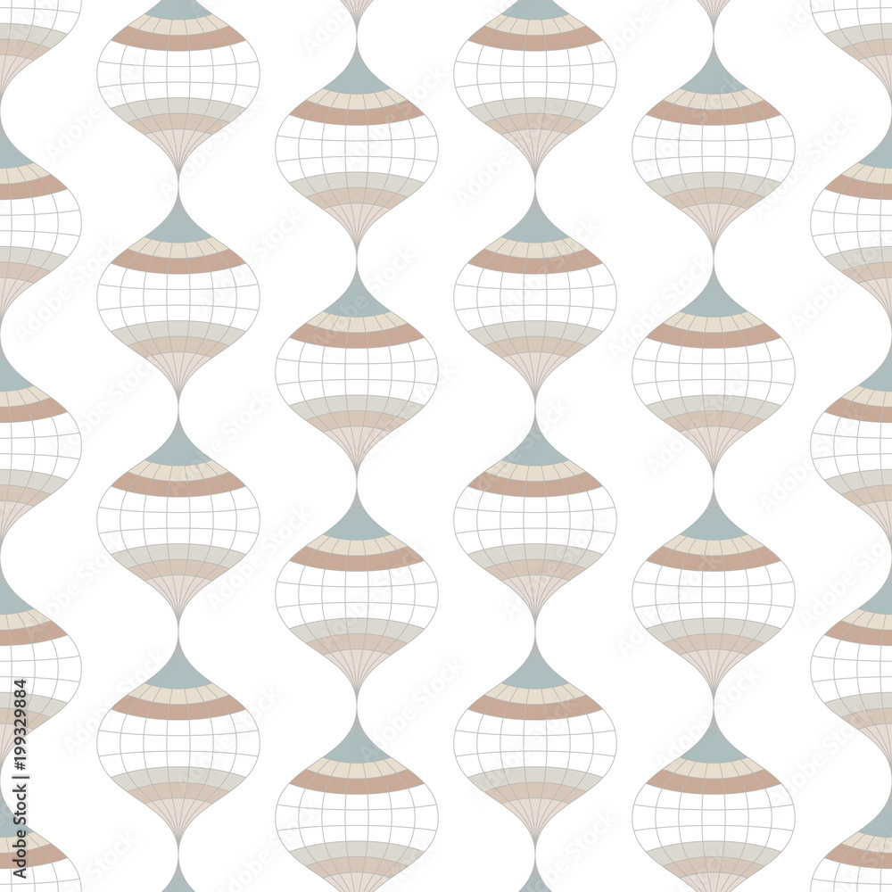 Poster abstract geometric pattern with wavy lines and stripes.