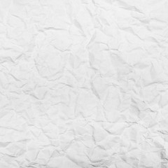 White crumpled paper texture.