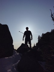 Hiker Silhouette - Granite Mountain, WA