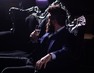 Naklejka premium Business concept. Men's club concept.