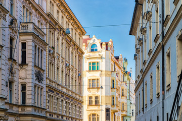 Fototapeta na wymiar ancient buildings of Prague