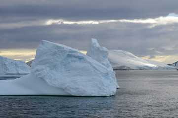 Icebergs at the antarctica