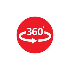 Coverage 360 flat vector icon