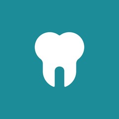 Tooth flat vector icon. Dental flat vector icon