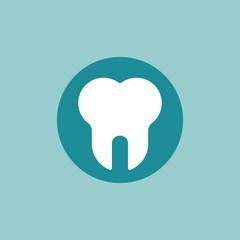 Tooth flat vector icon. Dental flat vector icon