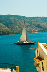 sailing boat in Plataria Epirus Greece summer holidays