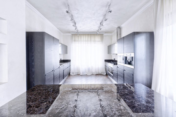 Fototapeta premium Interior design modern kitchen in the new house. 