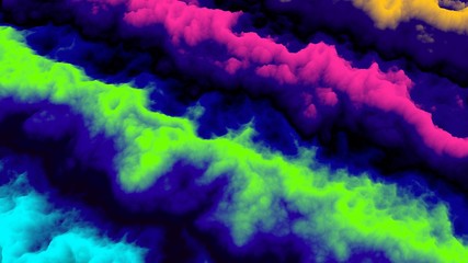 Smoke colorful background. Color explosion. Abstact wallpaper. Multicolor fog. Fractal. Digital art. Fairy. Futuristic. Surreal texture. 3d illustration. Imagination. Creative.