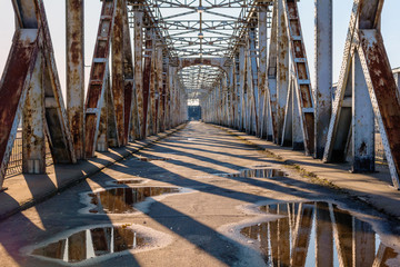The historic bridge in Tczew. Poland, Europe.