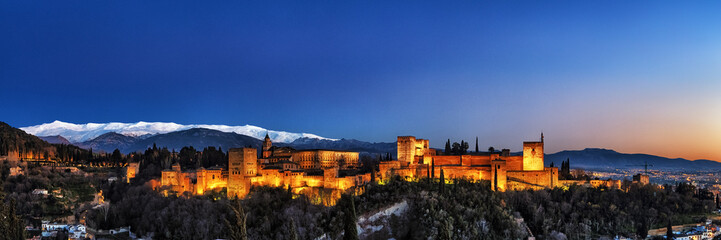 Alhambra, Granada, Sierra Nevada, Spain