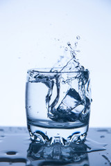 A good concept, a splash of water clean and transparent to health.