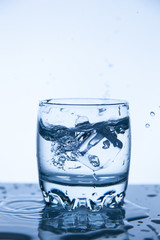 A good concept, a splash of water clean and transparent to health.