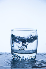 A good concept, a splash of water clean and transparent to health.