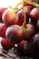 Healthy fruits Red wine grapes backgroundready to eat