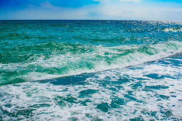 big sea wave splashing against pier fresh nature, landscape, element, beauty, power, dog