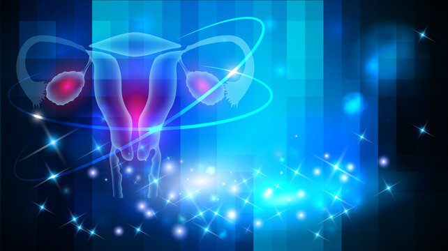 Female uterus abstract background
