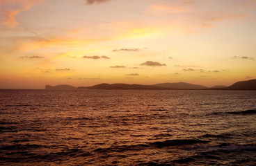Obraz premium Tramonto sul mare ad Alghero