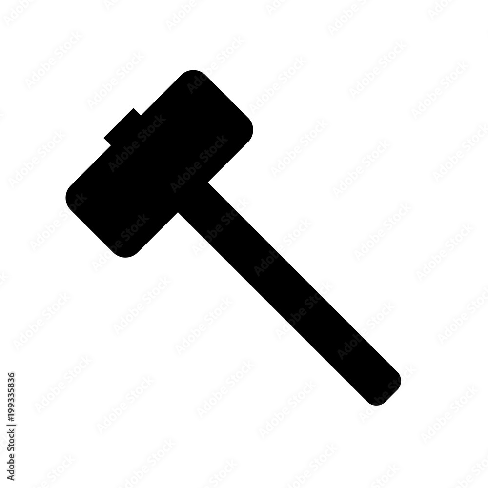 Wall mural hammer icon, logo