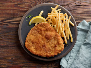 Weiner Schnitzel with fried Potatoes