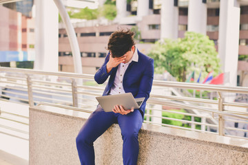 Business Concept Unemployed, Business people are working in the team. Businessmen are saddened by...