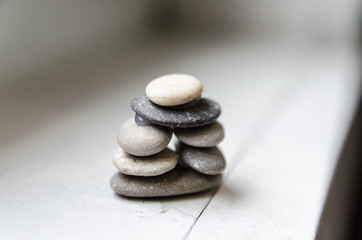 Fototapeta na wymiar Small stones sculpture