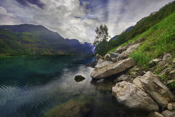 Briksdal glacier) is one of the most accessible and best known arms of the Jostedalsbreen glacier. Briksdalsbreen is located in the municipality of Stryn in Sogn og Fjordane county, Norway.