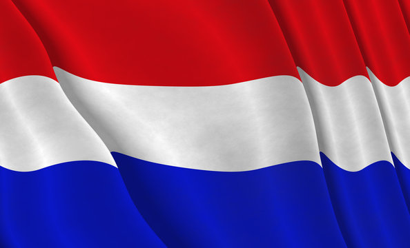Illustration of a Dutch flying flag