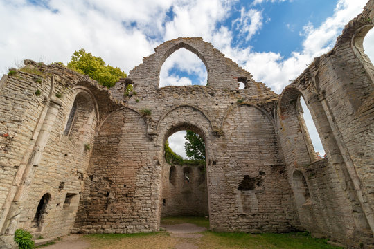 Ruins of an medieval church in Visby, on the island of Gotland, Sweden. 