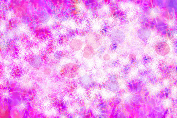 Fototapeta na wymiar Shining pink blurry and star shape abstract background.