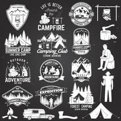 Summer camp. Vector illustration. Concept for shirt or logo, print, stamp or tee.