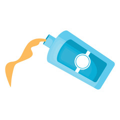 Sunblock bottle icon over white background, colorful design. vector illustration