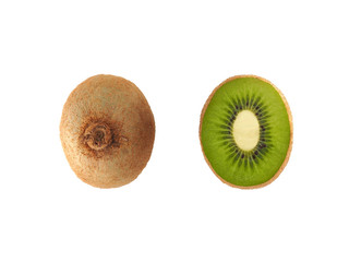 kiwi on a white background in a cut