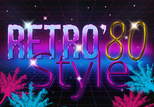 Classic 80's Retro Font Styles