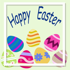 Happy easter eggs sweet design background.