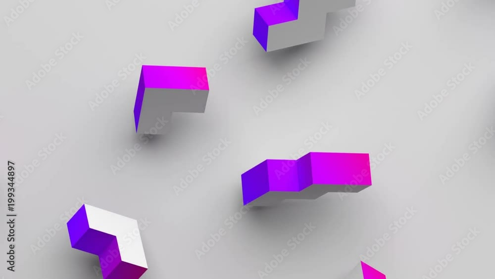 Poster abstract 3d rendering of geometric shapes. computer generated loop animation. modern background with