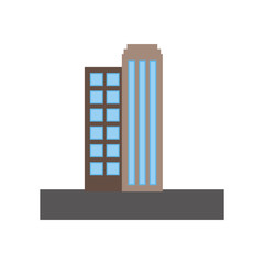 buildings cityscape scene icon vector illustration design