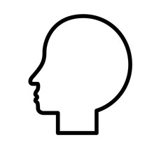 profile head isolated icon vector illustration outline design