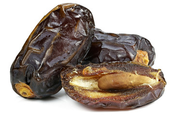 organic Medjool dates from Israel isolated on white background