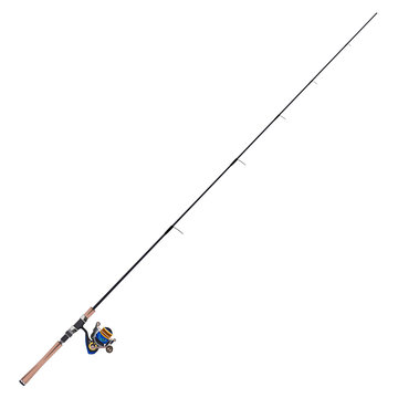 Fishing rod vector flat illustration