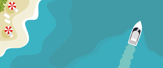 Illustration on a theme of relaxing on the islands in the ocean