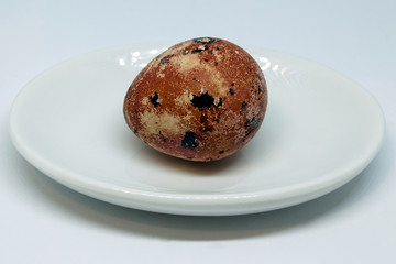 A small galaxy on a quail egg in a red-orange range.