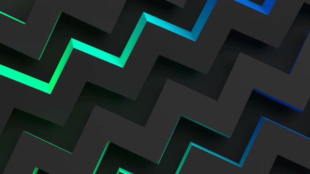 Abstract 3d rendering of geometric shapes. Computer generated loop animation. Modern background with simple forms. Seamless motion design for poster, cover, branding, banner, placard. 4k UHD