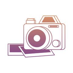 photographic camera over white background, colorful design. vector illustration
