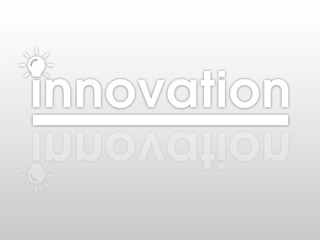 mot innovation sur fond blanc