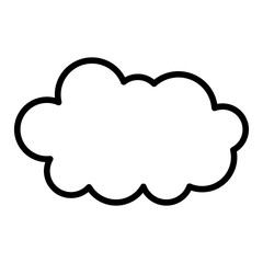 cloud weather climate cumulus icon vector illustration black and white