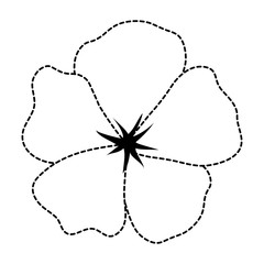 tropical flower icon over white background, vector illustration
