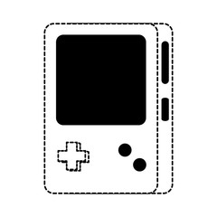 portable videogame icon over white background, vector illustration