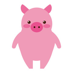 Obraz na płótnie Canvas cute little pig icon vector illustration design