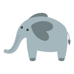 cute elephant animal icon vector illustration design