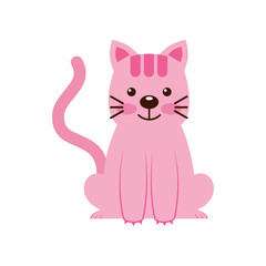cute little cat icon vector illustration design
